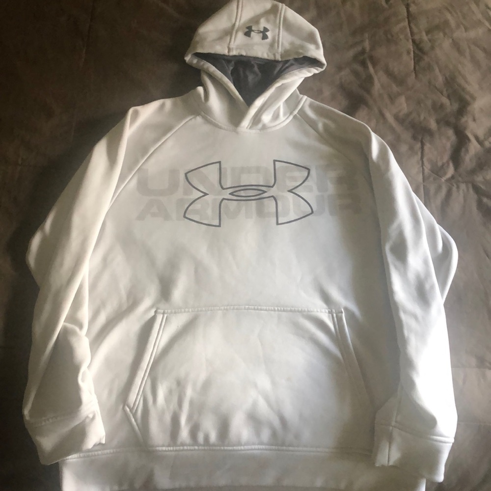 Men’s White Under Armour Hoodie